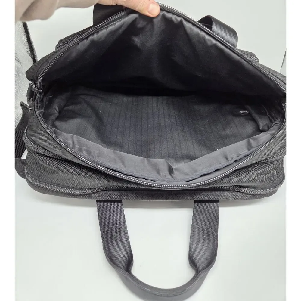 Tumi Alpha Briefcase 26141DH Black Ballistic Nylon Organizer Bag w/Laptop Sleeve